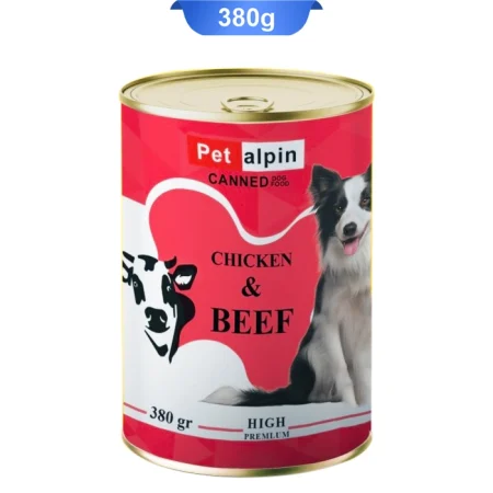 کنسرو سگ پت آلپین380گرمی طعم Beef